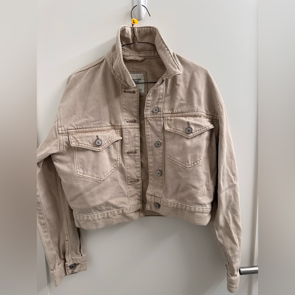 Drapey Cropped Denim Jacket